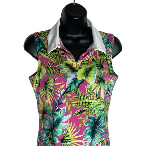 NWT Tommy Bahama Golf Polo Shirt Womens S Tennis Pickleball UPF 50 Preppy Tank - Picture 5 of 12